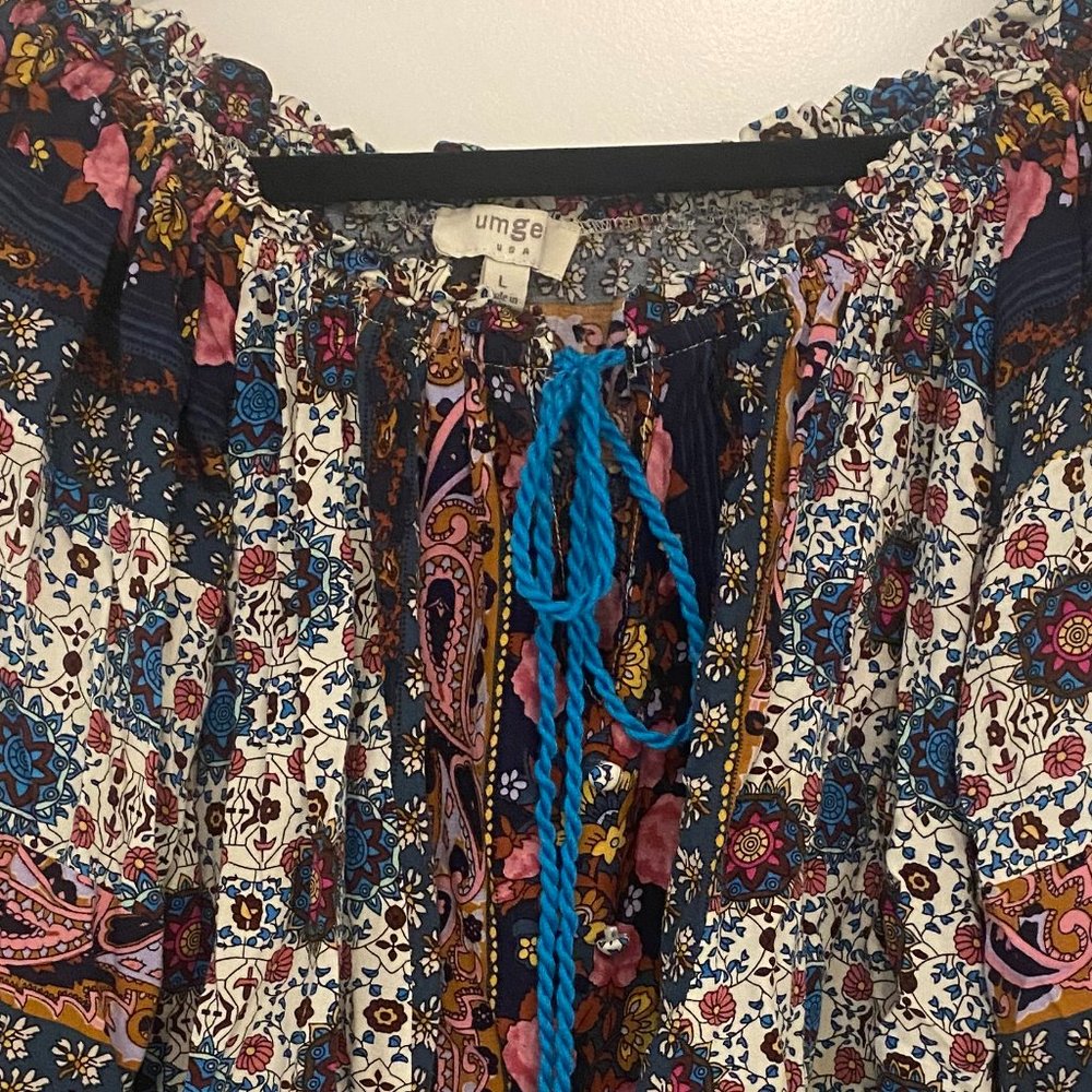 Umgee Crop Boho Blouse - Picture 4 of 4
